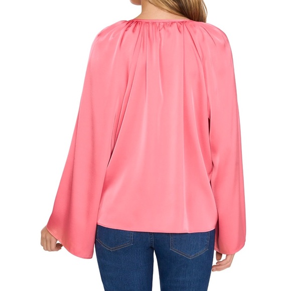 NWT CeCe Long Sleeves Raglan V-Neck Top - Picture 2 of 3